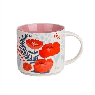 12 OZ Griż Stackable Mugs tal-Kafè